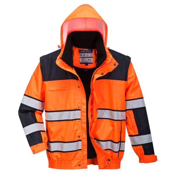 C466 Hi-Vis 3-in-1 Contrast Winter Bomber Jacket  Thumbnail