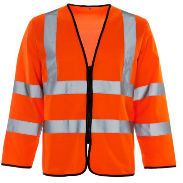 32681-7 Hi Vis Orange Long Sleeve Zip Vest Thumbnail